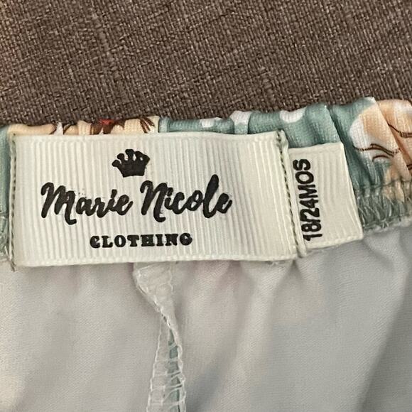 Marie Nicole Sage Green and Floral Bloomers Toddler Girl 18-24M - Picture 4 of 7